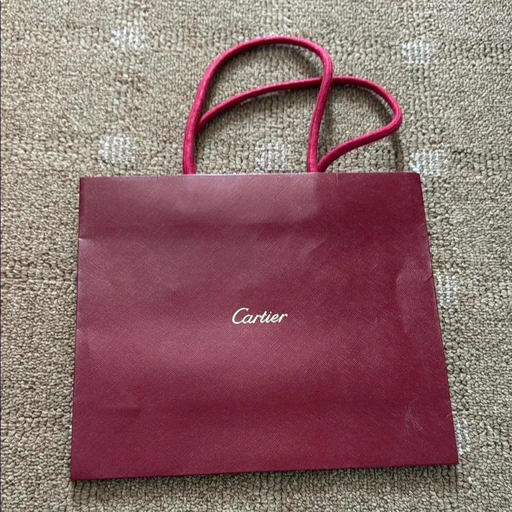 Cartier red shopping Bag 9x10x3.6”